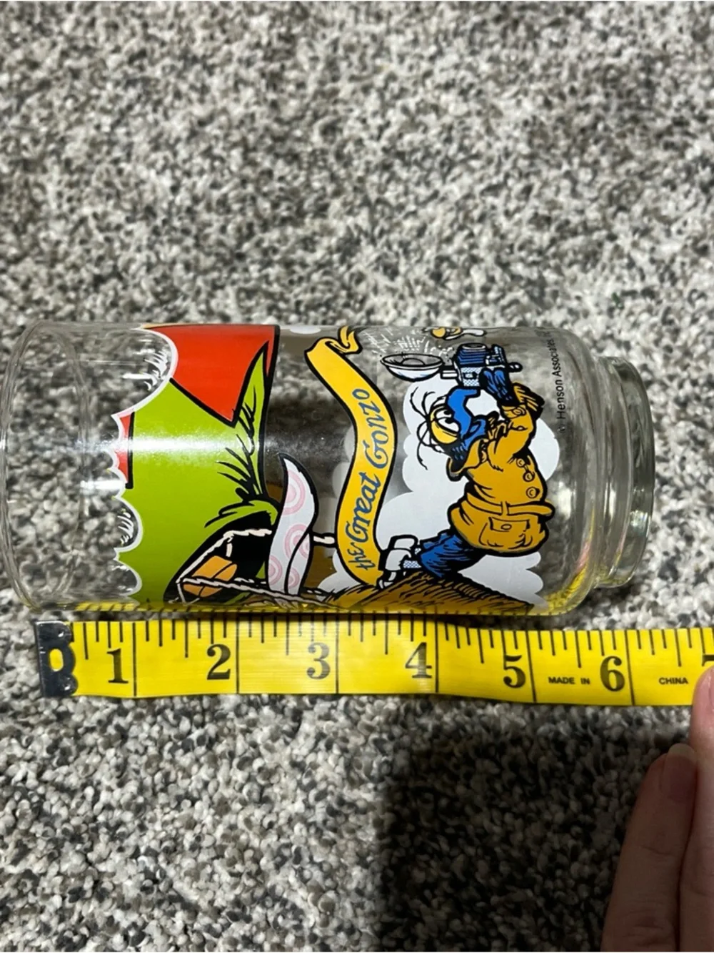 1981 MCDONALDS THE GREAT MUPPET CAPER GLASS GONZO FOZZY KERMIT BALLON JIM HENSON
